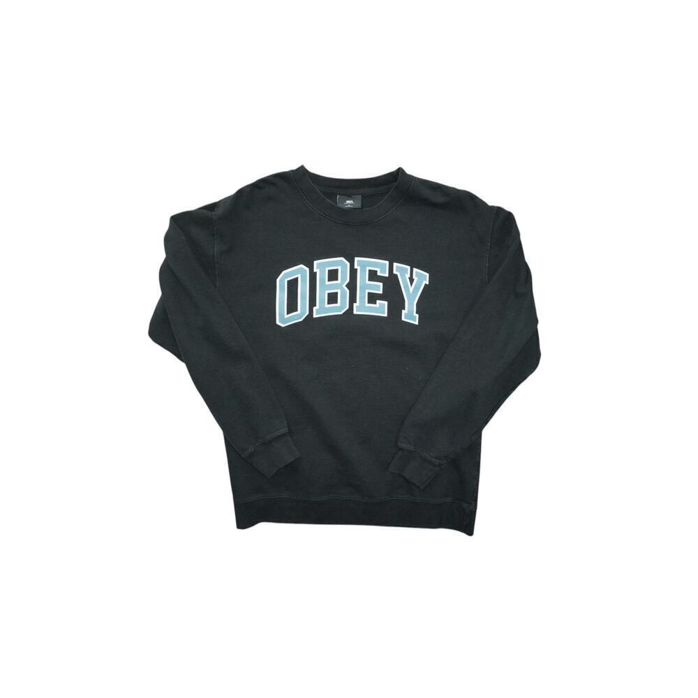 Obey Worldwide Black Crewneck Sweatshirt XL Streetwear Graphic Pullover